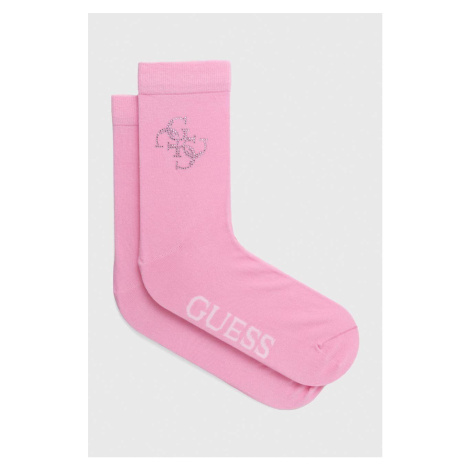Ponožky Guess dámské, růžová barva, O3YY00 KBZU0