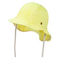 Dětská bavlněná čepice Jamiks žlutá barva