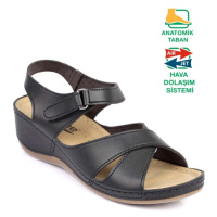 Capone Outfitters Capone Z6312 Womens Black Comfort Anatomic Sandals