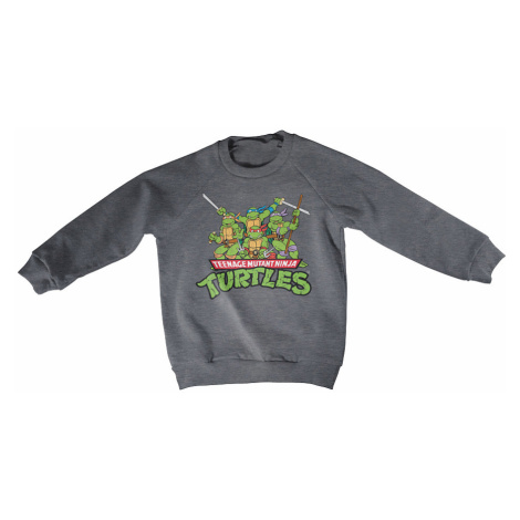 Želvy Ninja mikina, Distressed Group Sweatshirt Grey, dětská HYBRIS