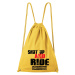 DOBRÝ TRIKO Bavlněný batoh s potiskem Shut up and Ride Barva: Žlutá