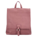 Dámský kožený kabelko batoh Semmy, růžová