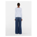 Džíny trussardi 5 pocket high waist a line flared denim blue modrá