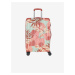 Tyrkysovo-růžový květovaný cestovní kufr Travelite Cruise 4w M