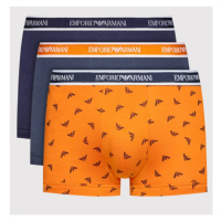 Pánské boxerky 111357 2R717 96735 - tm.modrá/oranžová - Emporio Armani