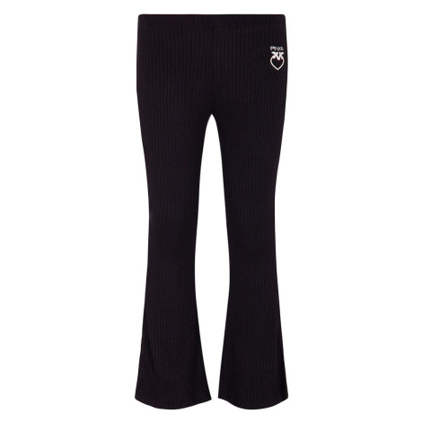Dětské kalhoty Pinko Up černá barva, s aplikací