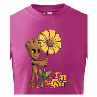 Dětské tričko s potiskem Groot a květina - ideální dárek pro fanoušky Marvel