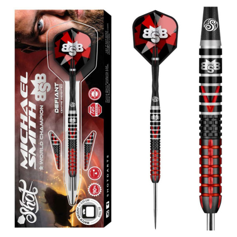 Sada steel šipek Shot Michael Smith Defiant 24g, 90% wolfram Shot Darts