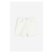 H & M - Džínové šortky's vysokým pasem - bílá
