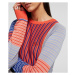 Svetr karl lagerfeld multicolor striped sweater různobarevná
