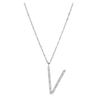 Rosato Stříbrný náhrdelník s přívěskem V Cubica RZCU22 (řetízek, přívěsek)