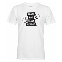 Pánske tričko Skate-eat-sleep-repeat - triko se skejtem