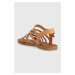 Kožené sandály Toms Sephina dámské, hnědá barva, 10019752