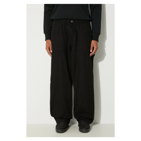 Bavlněné kalhoty Alpha Industries Carpenter Pant černá barva, jednoduché, 148202