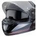 Moto přilba W-TEC Yorkroad Fusion Black Grey Red Glossy