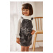 Dětské riflové šaty Mayoral šedá barva, mini, jednoduché