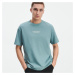 Reserved - Oversized tričko s plastickým potiskem - Modrá