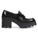 Calvin Klein Jeans CHUNKY HEELED LOAFER YW0YW01494 Černá