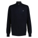 SVETR GANT SHIELD COTTON HALF ZIP EVENING BLUE