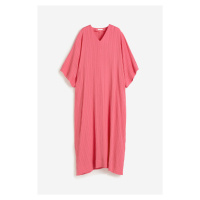 H & M - Strukturované kaftanové šaty - růžová