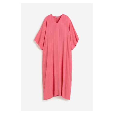 H & M - Strukturované kaftanové šaty - růžová H&M