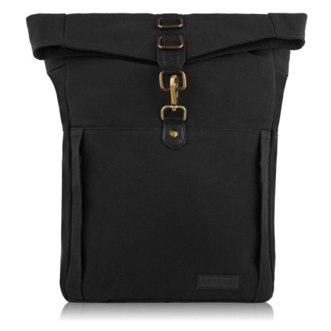 Pánský stylový větší látkový batoh Kabelky od Hraběnky; černá