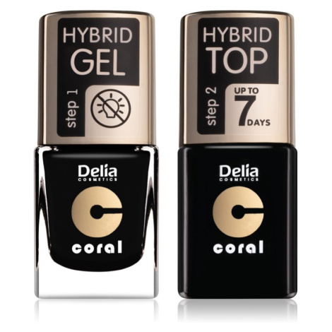 Delia Cosmetics Coral Nail Enamel Hybrid Gel sada odstín 26 pro ženy pro ženy odstín 26