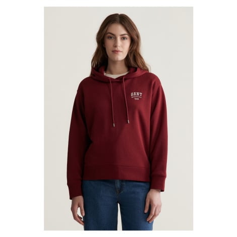 MIKINA GANT SMALL GRAPHIC HOODIE PLUMPED RED