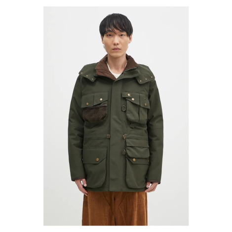 Bunda Barbour Heritage Dryfly pánská, zelená barva, přechodná, MWB1117