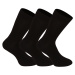 3PACK ponožky Nedeto vysoké bambusové černé (3NDTP001)