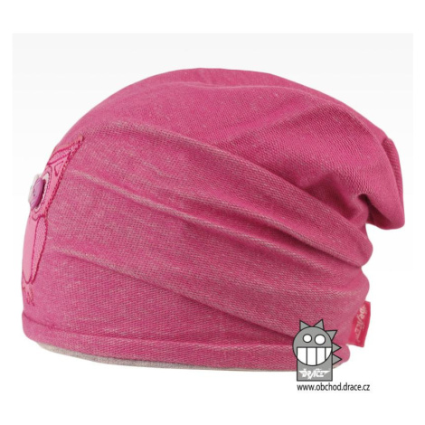 Dívčí bavlněná čepice Dráče - Renča 45, růžová Barva: Růžová