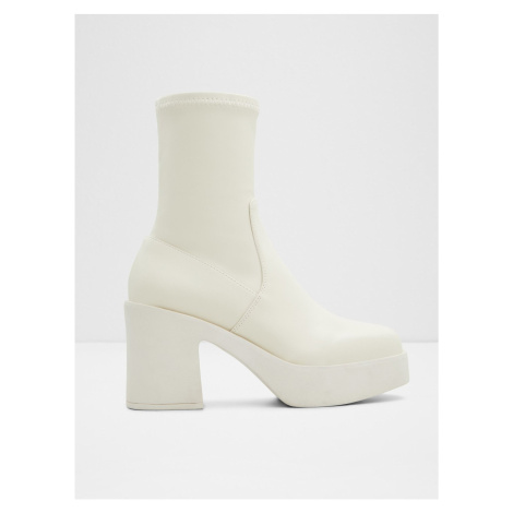 Bílé dámské kotníkové boty na platformě ALDO Upstep