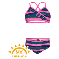 COLOR KIDS-Bikini AOP UPF 40+ Sugar Pink Růžová