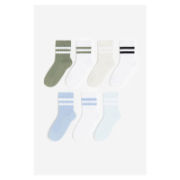 H & M - Ponožky z žebrovaného úpletu 7 párů - zelená