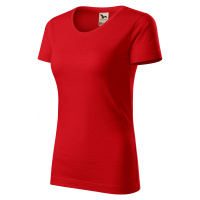 Dámské triko, strukturovaná organická bavlna, červená