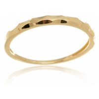 Dámský prsten ze žlutého zlata bez kamínků PR0455F + DÁREK ZDARMA