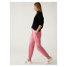 Růžové dámské kalhoty s kapsami Marks & Spencer