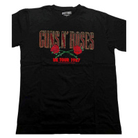 Guns N' Roses Tričko 87 Tour Unisex Black