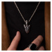 Daniel Dawson Pánský náhrdelník Ódinovo kopí - GUNGNIR - symbol VALKNUT NH1226-BOWJN001 Stříbrná