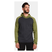 Kilpi MOSEO-M Pánský vlněný svetr s kapucí UM0205KI Zelená