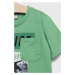 Dětské bavlněné tričko Birba&Trybeyond zelená barva, s potiskem