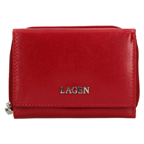 Lagen Dámská kožená peněženka 250453 červená