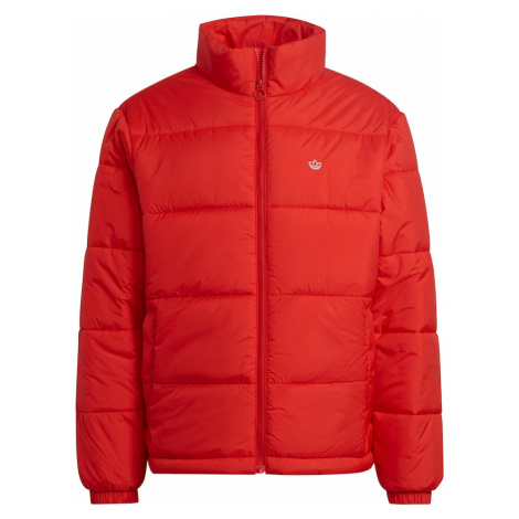 ADIDAS ORIGINALS Zimní bunda oranžově červená / bílá