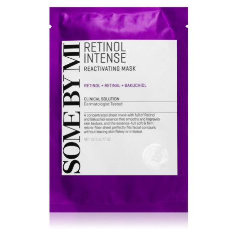 Some By Mi Retinol Intense Reactivating Mask protivrásková plátýnková maska pro zralou pleť 22 g