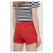 Bavlněné šortky Pepe Jeans Balboa Short dámské, červená barva, hladké, medium waist