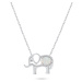 Brilio Silver Slušivý stříbrný náhrdelník s opálem Slon NCL133W