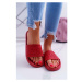 Dámské gumové pantofle s nápisem Big Star v červené barvě