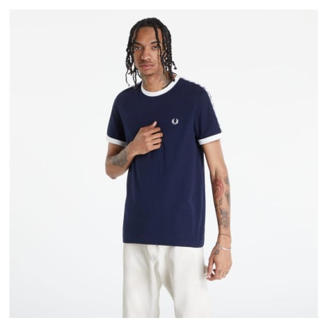FRED PERRY Taped Ringer T-shirt modré