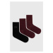 Ponožky Calvin Klein 3-pack dámské, vínová barva