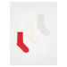 Reserved - Měkké ponožky s vánočním motivem 3 pack - Červená